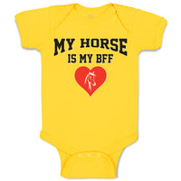 Baby Clothes My Horse Is My Bff Baby Bodysuits Boy & Girl Newborn Clothes Cotton