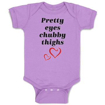 Baby Clothes Pretty Eyes Chubby Thighs Baby Bodysuits Boy & Girl Cotton