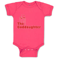 Baby Clothes The Godgaughter with Red Cross on Hand Holding Baby Bodysuits