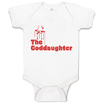Baby Clothes The Godgaughter with Red Cross on Hand Holding Baby Bodysuits