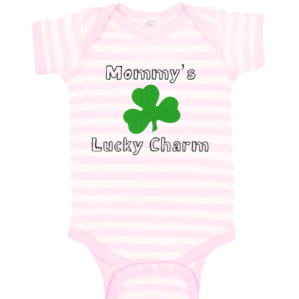 Baby Clothes Mommy's Lucky Charm Irish St Patrick's Irish Clover Style A Cotton