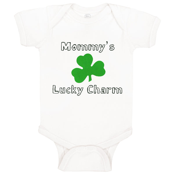 Baby Clothes Mommy's Lucky Charm Irish St Patrick's Irish Clover Style A Cotton