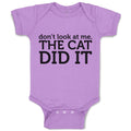 Baby Clothes Don'T Look at Me The Cat Did It Baby Bodysuits Boy & Girl Cotton