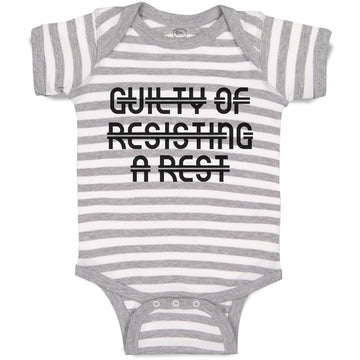 Baby Clothes Guilty of Resiting A Rest Baby Bodysuits Boy & Girl Cotton