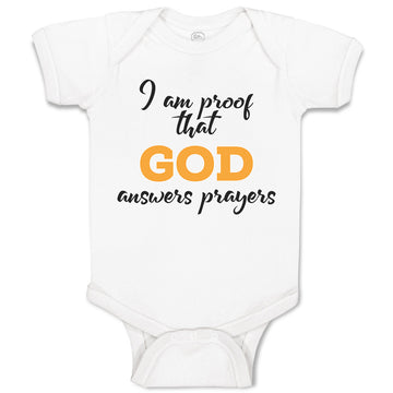 Baby Clothes I Am Proof That God Answers Prayers Baby Bodysuits Cotton