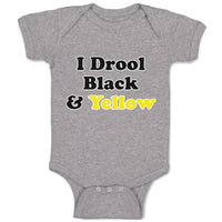 Baby Clothes I Drool Orange & Yellow Baby Bodysuits Boy & Girl Cotton