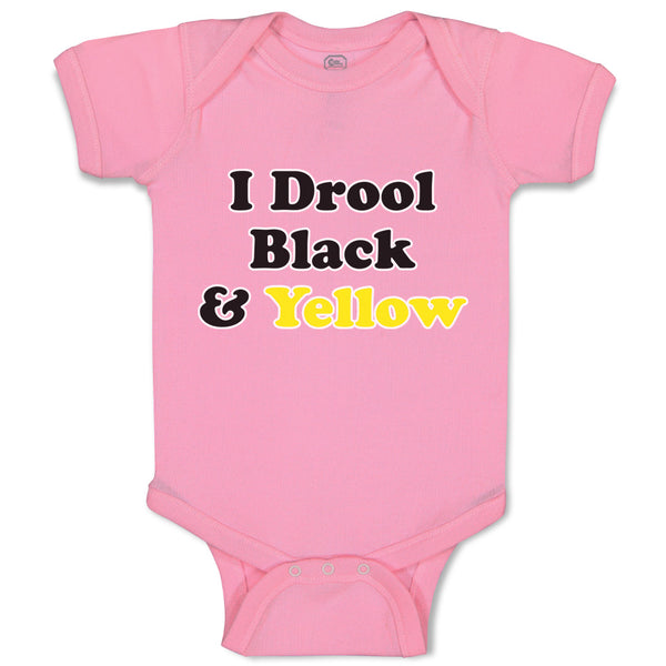 Baby Clothes I Drool Orange & Yellow Baby Bodysuits Boy & Girl Cotton