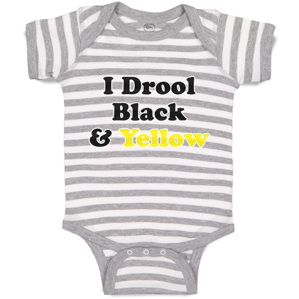 Baby Clothes I Drool Orange & Yellow Baby Bodysuits Boy & Girl Cotton