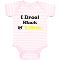 Baby Clothes I Drool Orange & Yellow Baby Bodysuits Boy & Girl Cotton