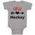 Baby Clothes Wild Hockey Sport with Pattern Arrow Baby Bodysuits Cotton
