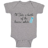 Baby Clothes I'Ll Take A Bottle of The House White Baby Bodysuits Cotton