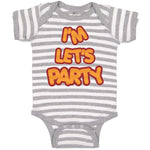 Baby Clothes I'M Let's Party Baby Bodysuits Boy & Girl Newborn Clothes Cotton