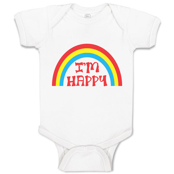 Baby Clothes I'M Happy Baby Bodysuits Boy & Girl Newborn Clothes Cotton