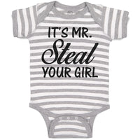 Baby Clothes It's Mr. Steal Your Girl Baby Bodysuits Boy & Girl Cotton