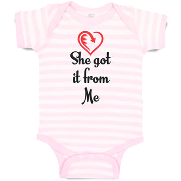 Baby Clothes She Got It from Me Baby Bodysuits Boy & Girl Newborn Clothes Cotton