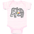 Baby Clothes Blessed Smiling Brave Baby Bodysuits Boy & Girl Cotton