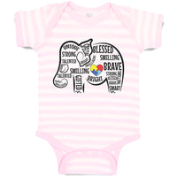 Baby Clothes Blessed Smiling Brave Baby Bodysuits Boy & Girl Cotton