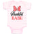 Baby Clothes Thankull Babe with Polkat Dots Bowtie Baby Bodysuits Cotton