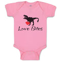 Baby Clothes Love Bites T Rex Dinosaur Dinosaurs Dino Trex Baby Bodysuits Cotton
