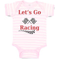 Baby Clothes Let's Go Racing Baby Bodysuits Boy & Girl Newborn Clothes Cotton