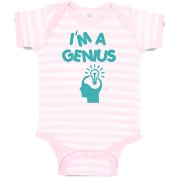 Baby Clothes I'M A Genius Egg Funny Nerd Geek Baby Bodysuits Boy & Girl Cotton