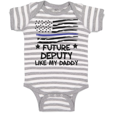 Baby Clothes Future Deputy like My Daddy Baby Bodysuits Boy & Girl Cotton