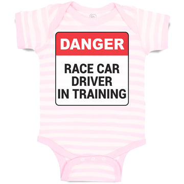 Baby Clothes Danger Race Driver in Tarining Baby Bodysuits Boy & Girl Cotton