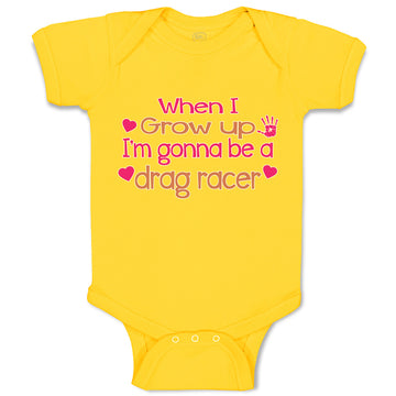 Baby Clothes When I Grow up I'M Gonna Be A Drag Racer Baby Bodysuits Cotton