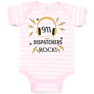 Baby Clothes 911 Dispatchers Rock! Baby Bodysuits Boy & Girl Cotton