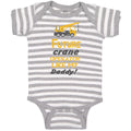 Baby Clothes Future Crane Operator like My Daddy! Style B Baby Bodysuits Cotton