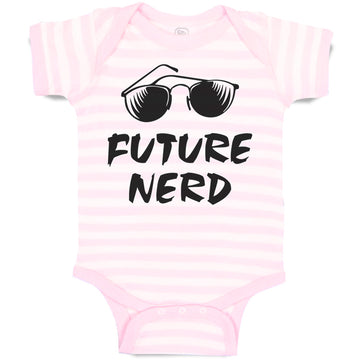 Baby Clothes Future Nerd Funny Nerd Geek Baby Bodysuits Boy & Girl Cotton