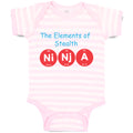 Baby Clothes The Elements of Stealth Ni Nj A Geek Funny Nerd Geek Baby Bodysuits