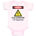 Baby Clothes Danger Flux Capacitor 1.21 Jigawatts Geek Future Funny Nerd Cotton