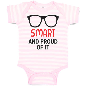 Baby Clothes Smart and Proud of It Funny Nerd Geek Baby Bodysuits Cotton