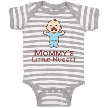 Baby Clothes Mommy's Little Nugget Funny Mom Mothers Day Baby Bodysuits Cotton