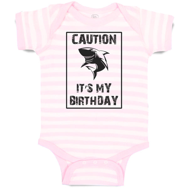 Baby Clothes Caution It's My Birthday Baby Bodysuits Boy & Girl Cotton