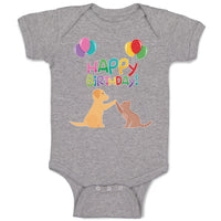 Baby Clothes Happy Birthday! Baby Bodysuits Boy & Girl Newborn Clothes Cotton