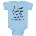 Baby Clothes I Spent 9 Months on The Inside Baby Bodysuits Boy & Girl Cotton