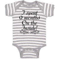 Baby Clothes I Spent 9 Months on The Inside Baby Bodysuits Boy & Girl Cotton