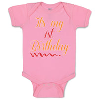 Baby Clothes It's My 1St First Birthday Baby Bodysuits Boy & Girl Cotton