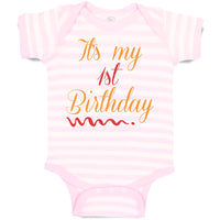 Baby Clothes It's My 1St First Birthday Baby Bodysuits Boy & Girl Cotton