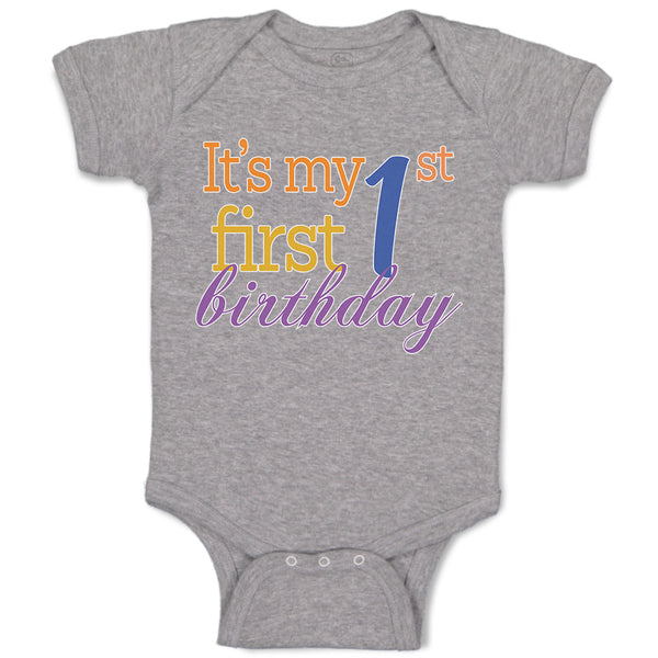 Baby Clothes It's My 1St First Birthday Baby Bodysuits Boy & Girl Cotton