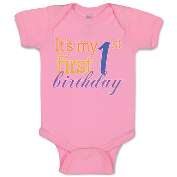 Baby Clothes It's My 1St First Birthday Baby Bodysuits Boy & Girl Cotton