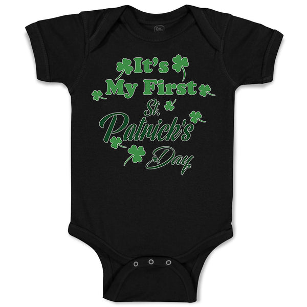 Baby Clothes It's My First Patrick's Day St Patrick's Day Baby Bodysuits Cotton