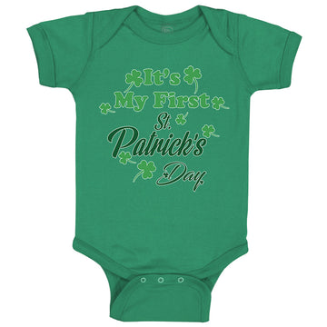 Baby Clothes It's My First Patrick's Day St Patrick's Day Baby Bodysuits Cotton