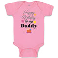 Baby Clothes Happy Birthday to My Daddy Dad Father Style B Baby Bodysuits Cotton