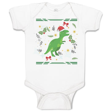 Baby Clothes Christmas Xmas Dinosaurs Christmas Xmas Santa Baby Bodysuits Cotton