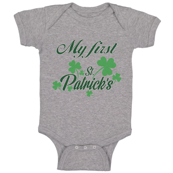 Baby Clothes My First Patrick's Day Irish Clover Baby Bodysuits Cotton