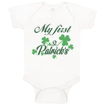 Baby Clothes My First Patrick's Day Irish Clover Baby Bodysuits Cotton