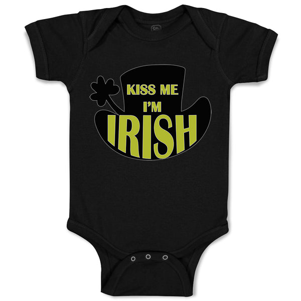Baby Clothes Kiss Me I'M Irish St Patrick's Day Clover Baby Bodysuits Cotton